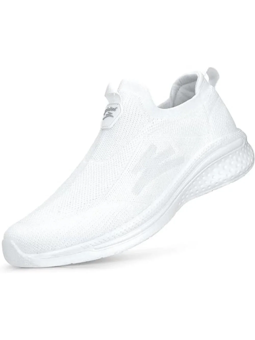 Women's White Walking Shoes Lightweight Breathable Mesh Sneakers Slip Sole